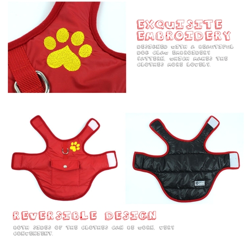Pet Dog Vest Jacket Coat Reversible Winter Cold Weather Warm Dog Apparel Clothes Sleeveless Clothing
Pet Dog Vest Jacket Coat Reversible Winter Cold Weather Warm Dog Apparel Clothes Sleeveless Clothing