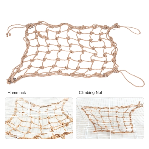 Bird Swing Hammock Climbing Net Toy with Hooks for Parrot Macaw African Greys Cockatoo Bird Cage Accessories Bird Swing Hammock Climbing Net Toy with Hooks for Parrot Macaw African Greys Cockatoo Bird Cage Accessories