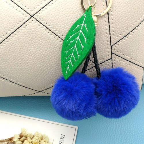 Cherry Key Chain Soft Faux Fur Ball Pompom Key Ring Handbag Purse Car Pendant Ornament Decor--Red
Cherry Key Chain Soft Faux Fur Ball Pompom Key Ring Handbag Purse Car Pendant Ornament Decor--Red