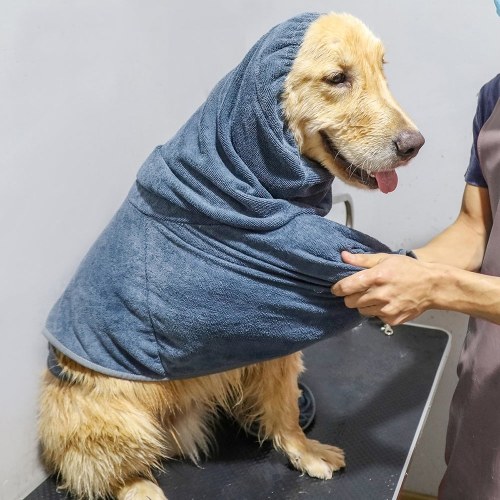 Pet Dog Bathrobe Dog Bath Drying Towel with Hood Belt Soft Super Water Absorption Microfiber Terry
Pet Dog Bathrobe Dog Bath Drying Towel with Hood Belt Soft Super Water Absorption Microfiber Terry