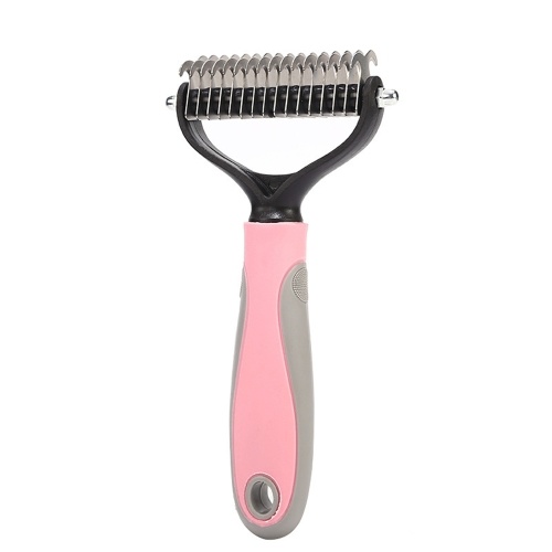 

Double-sided Pet Grooming Brush Pet Dematting Comb Undercoat Rake Shedding Brush for Pets Mats & Tangles Removing