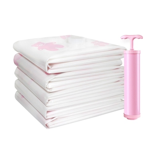 5 Pack Vacuum Bag with Manual Pump Reusable Vacuum Storage Bags Leakproof Space Saver Sealer for Home Travel Bedding Clothes
5 Pack Vacuum Bag with Manual Pump Reusable Vacuum Storage Bags Leakproof Space Saver Sealer for Home Travel Bedding Clothes