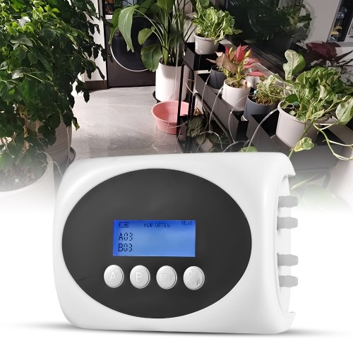 3W Solar Automatic Watering Device Dual Pump Timed Irrigator for 15 Pots LCD Display USB/Solar Panel Powered Drip Irrigation Kits 10m Tube Length for Flowers Plants
3W Solar Automatic Watering Device Dual Pump Timed Irrigator for 15 Pots LCD Display USB/Solar Panel Powered Drip Irrigation Kits 10m Tube Length for Flowers Plants