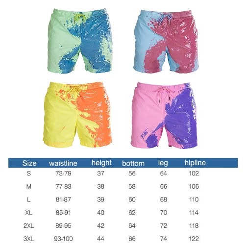 Color Changing Swimming Shorts Trunks for Men Temperature-Sensitive Color-Changing Beach Pants Swim Trunks Shorts
Color Changing Swimming Shorts Trunks for Men Temperature-Sensitive Color-Changing Beach Pants Swim Trunks Shorts
