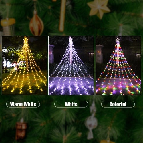 317LEDs Waterfall Lights 8 Modes Tree Light Pentagram Christmas Tree Decorative Waterfall Lights Waterproof Fairy String Lights for Outdoor Wedding Party Yard Garden Patio
317LEDs Waterfall Lights 8 Modes Tree Light Pentagram Christmas Tree Decorative Waterfall Lights Waterproof Fairy String Lights for Outdoor Wedding Party Yard Garden Patio