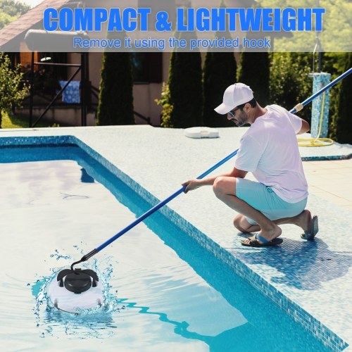 

Cordless Robotic Pool Cleaner IPX8 Waterproof Dual-Motor Strong Suction Self-Parking 120Mins Runtime Automatic Pool Vacuum for Above Ground In-Ground Swimming Pool Up to 1076 Sq.Ft