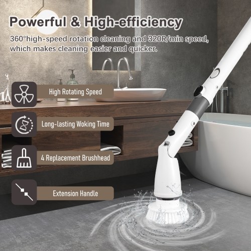 7 IN 1 Electric Spin Scrubber Cordless Handheld Cleaning Brush with Adjustable Extension Handle 6 Brush Heads 1200mAH Battery for Kitchen Bathroom Wall Window Floor
7 IN 1 Electric Spin Scrubber Cordless Handheld Cleaning Brush with Adjustable Extension Handle 6 Brush Heads 1200mAH Battery for Kitchen Bathroom Wall Window Floor
