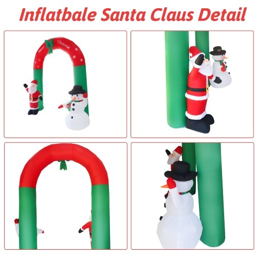 8 FT Christmas Inflatables Archway Outdoor Decorations Waterproof Giant Inflatable Lighted Santa Claus and Snowman Arch Blow Up Yard Decorations with 9LED Lights / Windproof Ropes and Floor Stakes for Garden Lawn Outside Xmas Holiday Decor
8 FT Christmas Inflatables Archway Outdoor Decorations Waterproof Giant Inflatable Lighted Santa Claus and Snowman Arch Blow Up Yard Decorations with 9LED Lights / Windproof Ropes and Floor Stakes for Garden Lawn Outside Xmas Holiday Decor
