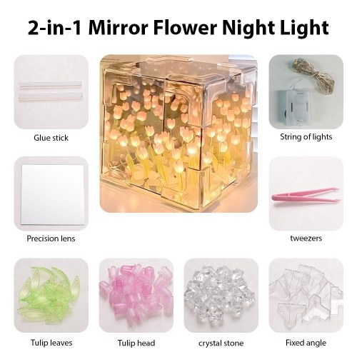 DIY Tulip Lamp 2-in-1 Mirror Flower Night Light Unfinished Handmade Craft Decorative Lamp 24 Flower for Bedroom Living Room Desktop Creative Birthday Present for Mother Girl Couple Friend
DIY Tulip Lamp 2-in-1 Mirror Flower Night Light Unfinished Handmade Craft Decorative Lamp 24 Flower for Bedroom Living Room Desktop Creative Birthday Present for Mother Girl Couple Friend