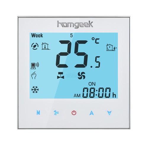 Homgeek 110 ~ 240V Кондиционер 2-трубная термостат с ЖК-дисплеем Хорошее качество Сенсорный экран Программируемый контроллер комнатной температуре Home Improvement продукта
Homgeek 110 ~ 240V Кондиционер 2-трубная термостат с ЖК-дисплеем Хорошее качество Сенсорный экран Программируемый контроллер комнатной температуре Home Improvement продукта