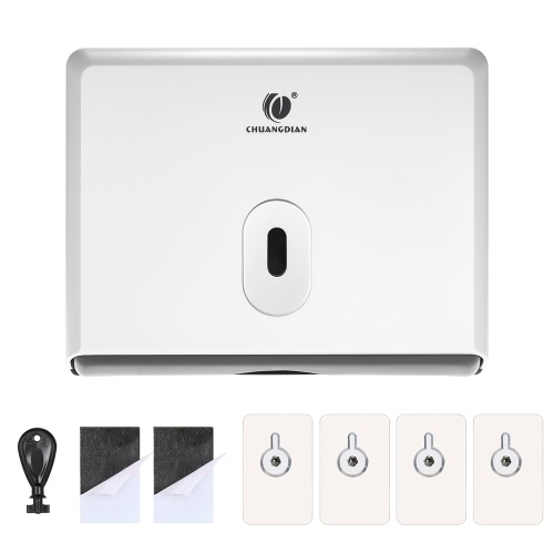 CHUANGDIAN Wall-Mounted Bathroom Tissue Dispenser Tissue Box Holder No Drilling Install for Multifold Paper Towels for Toilet Kitchen Hotel Restaurant
CHUANGDIAN Wall-Mounted Bathroom Tissue Dispenser Tissue Box Holder No Drilling Install for Multifold Paper Towels for Toilet Kitchen Hotel Restaurant