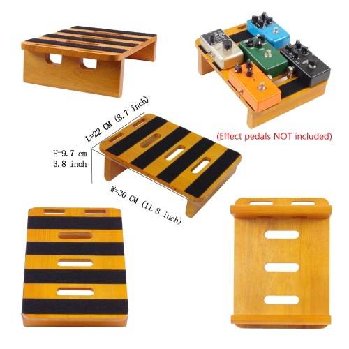 Guitar Effect Pedal Board DIY Kit Solid Wood Pedalboard 11.8-inch x 8.7-inch, with Arc Feet/ Connection Plate/ Pedal Footswitch Topper
Guitar Effect Pedal Board DIY Kit Solid Wood Pedalboard 11.8-inch x 8.7-inch, with Arc Feet/ Connection Plate/ Pedal Footswitch Topper