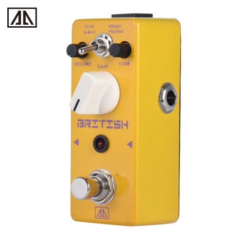 Педаль АРОМА APN-5 Классический британский Эффект Стиль Distortion гитара 2 Режимы тело алюминиевого сплава Истинный Обход 
Педаль АРОМА APN-5 Классический британский Эффект Стиль Distortion гитара 2 Режимы тело алюминиевого сплава Истинный Обход