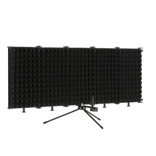 Microphone Isolation Shield with High-Density Absorbing Sponge 5-Panel Foldable Windshield Wind Screen Board Sound Insulation Cover for Recording Studio Sound Absorbing Recording Equipment with Stand
Microphone Isolation Shield with High-Density Absorbing Sponge 5-Panel Foldable Windshield Wind Screen Board Sound Insulation Cover for Recording Studio Sound Absorbing Recording Equipment with Stand