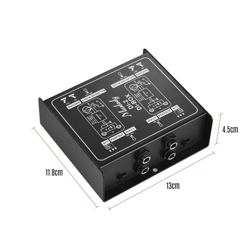 Muslady DI-2 Professional Dual-Channel Passive DI-Box Direct Injection Audio Box Balanced & Unbalance Signal Converter with XLR TRS Interfaces for Electric Guitar Bass Live Performance
Muslady DI-2 Professional Dual-Channel Passive DI-Box Direct Injection Audio Box Balanced & Unbalance Signal Converter with XLR TRS Interfaces for Electric Guitar Bass Live Performance