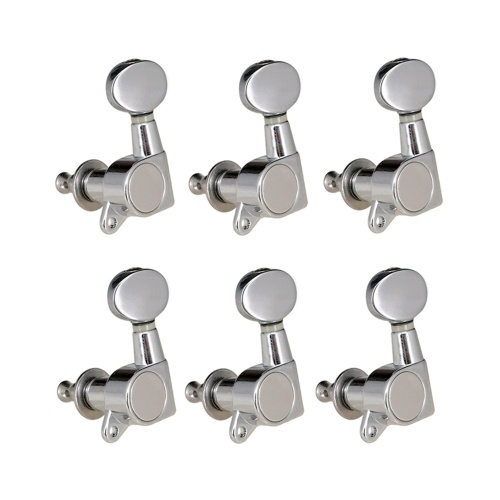 

Guitar String Tuning Pegs Tuning Machines Sealed Machine Heads Grover Tuners Tuning Keys Oval Button 3 Left 3 Right for Electric Guitar or Acoustic Guitar Chrome Black