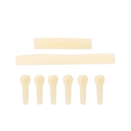 6 String Martin Guitar Bone Saddle Preslotted Bone Nut and 6pcs Bridge Pins Kit for Acoustic Electric Guitar
6 String Martin Guitar Bone Saddle Preslotted Bone Nut and 6pcs Bridge Pins Kit for Acoustic Electric Guitar