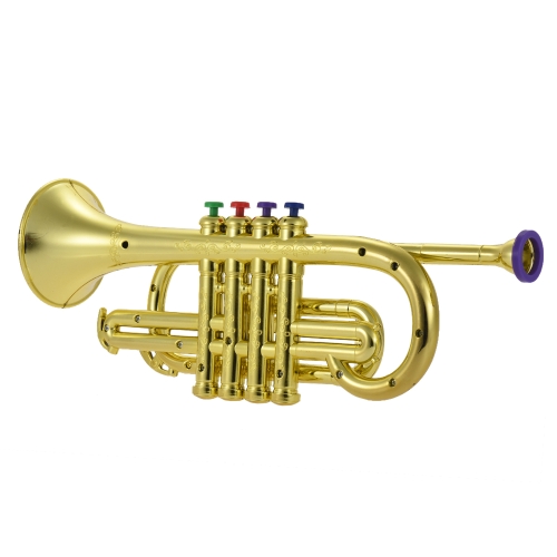 Toy Trumpet with 4 Colored Keys Musical Instrument Gift for Kids Children Toy Trumpet with 4 Colored Keys Musical Instrument Gift for Kids Children