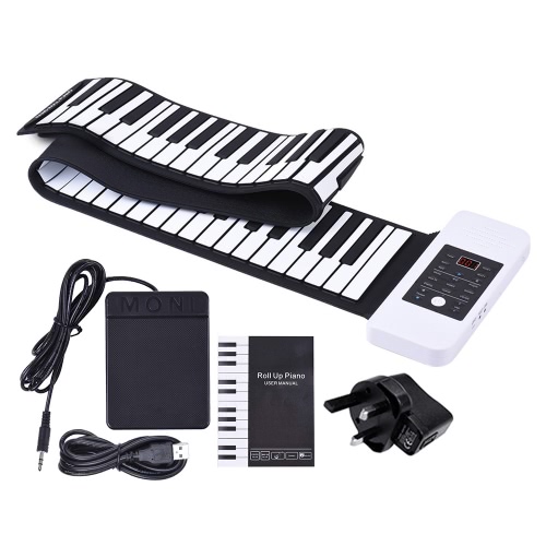Portable Silicon 88 Keys Hand Roll Up Piano Electronic USB Keyboard Built-in Li-ion Battery and Loud Speaker with One Pedal
Portable Silicon 88 Keys Hand Roll Up Piano Electronic USB Keyboard Built-in Li-ion Battery and Loud Speaker with One Pedal