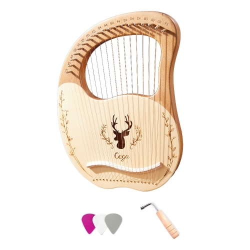 19-String Wooden Lyre Harp Resonance Box String Instrument with Tuning Wrench 3pcs Picks
19-String Wooden Lyre Harp Resonance Box String Instrument with Tuning Wrench 3pcs Picks