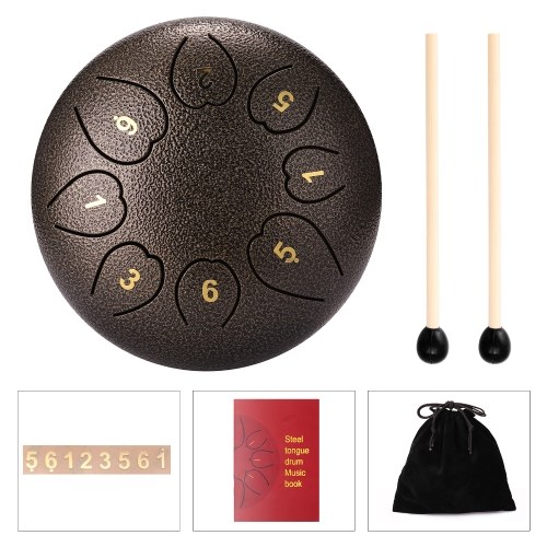 6 inch 8 Tone Steel Tongue Drum Mini Hand Pan Drums with Drumsticks Percussion Musical Instruments
6 inch 8 Tone Steel Tongue Drum Mini Hand Pan Drums with Drumsticks Percussion Musical Instruments
