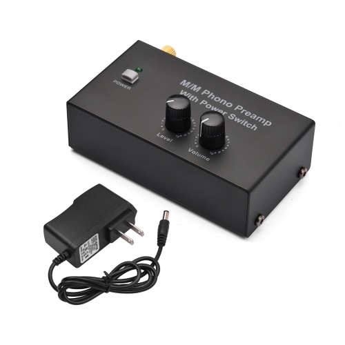 M/M Phono Preamp with Power Switch Ultra-compact Preamplifier with Level & Volume Control
M/M Phono Preamp with Power Switch Ultra-compact Preamplifier with Level & Volume Control