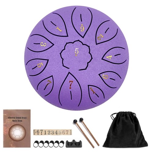 6in Metal Tongue Drum Mini 11-Tone Hand Pan Drums with Drumsticks Percussion Musical Instruments
6in Metal Tongue Drum Mini 11-Tone Hand Pan Drums with Drumsticks Percussion Musical Instruments