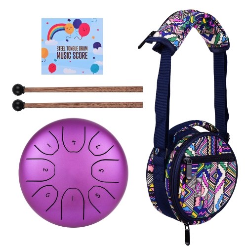 Muslady Steel Tongue Drum 5.5 Inches 8 Notes C Key Tank Drum Percussion Instrument with Drumsticks Carry Bag for Adults Children Music Beginners
Muslady Steel Tongue Drum 5.5 Inches 8 Notes C Key Tank Drum Percussion Instrument with Drumsticks Carry Bag for Adults Children Music Beginners