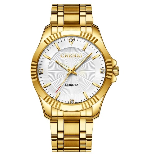 Couple Watches CHENXI His and Hers Quartz Analog Wrist Watch for Couple Golden Watch with Stainless Steel Band Luminous Pointer 3ATM Waterproof Lovers Set Men Type
Couple Watches CHENXI His and Hers Quartz Analog Wrist Watch for Couple Golden Watch with Stainless Steel Band Luminous Pointer 3ATM Waterproof Lovers Set Men Type