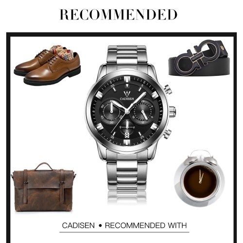 Cadisen Watch Men Sport Chronograph Clock Quartz Wristwatch Business Waterproof Watch Men
Cadisen Watch Men Sport Chronograph Clock Quartz Wristwatch Business Waterproof Watch Men