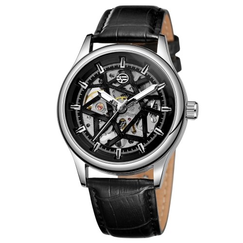 Men's Automatic Mechanical Watch 3ATM Waterproof Wristwatch with Genuine Leather Watch Band Strap Multifunction Wristwatch 3ATM Luminous Display Chronograph 
Men's Automatic Mechanical Watch 3ATM Waterproof Wristwatch with Genuine Leather Watch Band Strap Multifunction Wristwatch 3ATM Luminous Display Chronograph