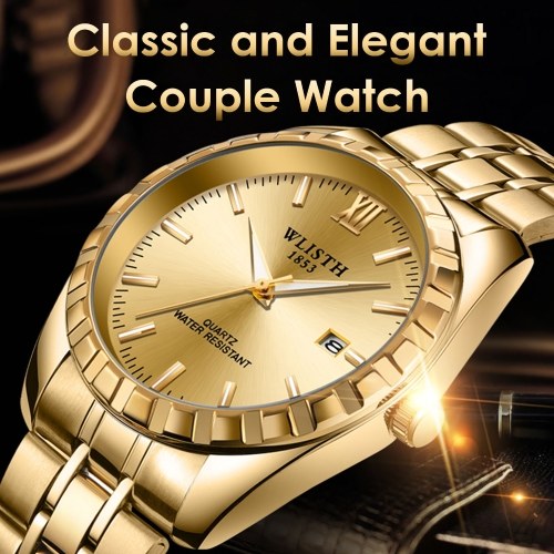 WLISTH S938 Classic Couple Watch with Steel Strap Stylish His and Hers Quartz Wrist Watch Business Dress Watch for Men Women with Calendar/Luminous/30M Waterproof
WLISTH S938 Classic Couple Watch with Steel Strap Stylish His and Hers Quartz Wrist Watch Business Dress Watch for Men Women with Calendar/Luminous/30M Waterproof