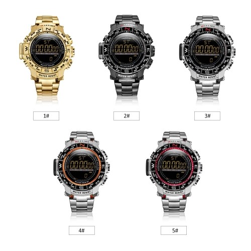 MIZUMS Men Watch Fashion Alloy Case Stainless Steel Band Digital Watch Sports Waterproof Wrist Watch
MIZUMS Men Watch Fashion Alloy Case Stainless Steel Band Digital Watch Sports Waterproof Wrist Watch