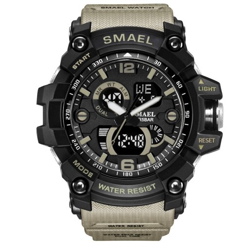 SMAEL 1617C Multifunctional Outdoor Sports Watch Fashionable Men Quartz Digital Electronic Wristwatch with Luminous/Alarm/Stopwatch/Week/Date Display
SMAEL 1617C Multifunctional Outdoor Sports Watch Fashionable Men Quartz Digital Electronic Wristwatch with Luminous/Alarm/Stopwatch/Week/Date Display