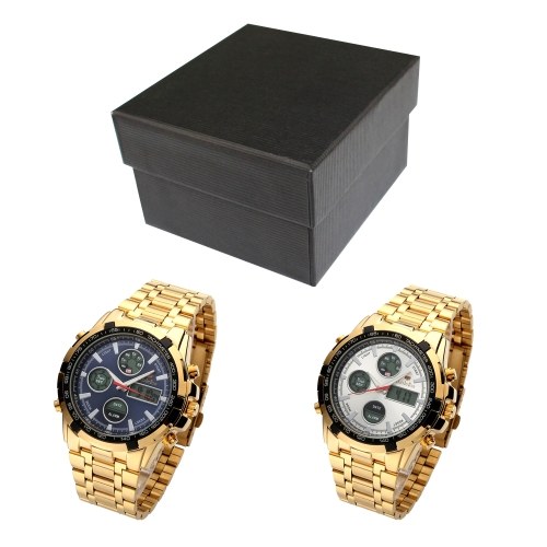 Men Multi-Functional Dual Display Wristwatch Fashion Alloy Band Digital Waterproof Sports Watch
Men Multi-Functional Dual Display Wristwatch Fashion Alloy Band Digital Waterproof Sports Watch