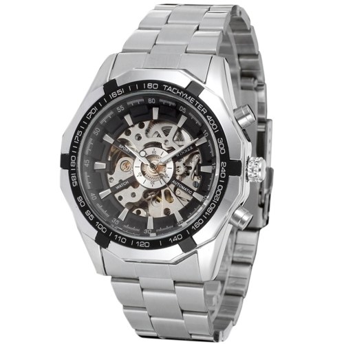 Men's Automatic Mechanical Watch Steel Band Fashion Wristwatch Hollow-out Design Watches
Men's Automatic Mechanical Watch Steel Band Fashion Wristwatch Hollow-out Design Watches