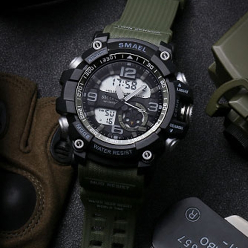 Men's Stylish Sports Multi-function Electronic Waterproof Watch Dual Display Wristwatches Men's Stylish Sports Multi-function Electronic Waterproof Watch Dual Display Wristwatches