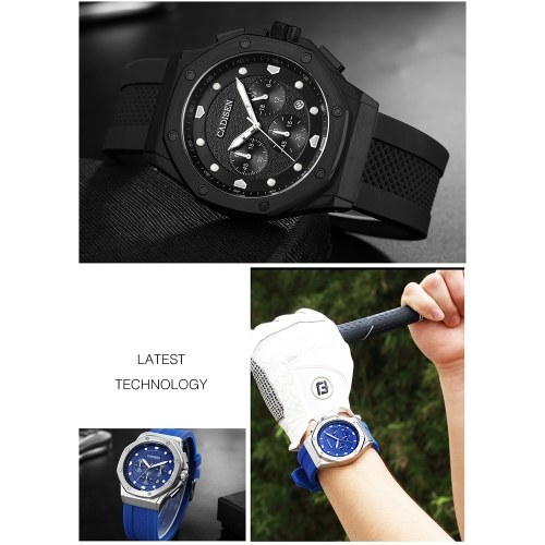 Cadisen Watch Men Sport Chronograph Clock Quartz Wristwatch Silicone Strap Watch Men
Cadisen Watch Men Sport Chronograph Clock Quartz Wristwatch Silicone Strap Watch Men