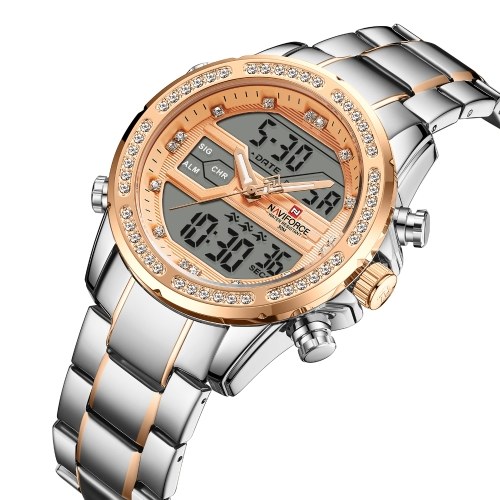 NAVIFORCE Quartz Digital Electronic Men Watch Dual Time Date Week Display Backlight 3ATM Waterproof Male Luxury Watches Fashion Masculine Wristband for Daily Life Business Men's Gifts
NAVIFORCE Quartz Digital Electronic Men Watch Dual Time Date Week Display Backlight 3ATM Waterproof Male Luxury Watches Fashion Masculine Wristband for Daily Life Business Men's Gifts