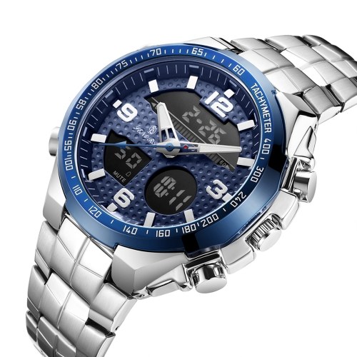Men Analog Digital Watch SENORS Men Business Watch 3ATM Waterproof Wrist Watches with Stainless Steel Band Multifunction Luminous Sport Watch Chronograph/ Alarm/ Calendar
Men Analog Digital Watch SENORS Men Business Watch 3ATM Waterproof Wrist Watches with Stainless Steel Band Multifunction Luminous Sport Watch Chronograph/ Alarm/ Calendar