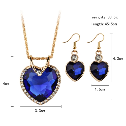 Gold Plated Jewelry Set for Women Crystal Heart Necklace Earrings Jewelry Wedding Accessories
Gold Plated Jewelry Set for Women Crystal Heart Necklace Earrings Jewelry Wedding Accessories