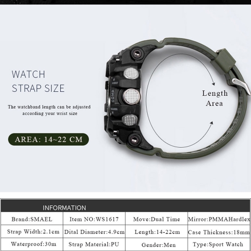 Men's Stylish Sports Multi-function Electronic Waterproof Watch Dual Display Wristwatches
Men's Stylish Sports Multi-function Electronic Waterproof Watch Dual Display Wristwatches