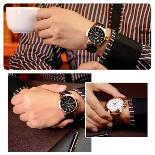 YAZOLE Men Quartz Watch Exquisite Male Wristwatch Accurate Time Display 3ATM Waterproof Business Watches Leather Strap Male Fashion Wristband Men's Gifts
YAZOLE Men Quartz Watch Exquisite Male Wristwatch Accurate Time Display 3ATM Waterproof Business Watches Leather Strap Male Fashion Wristband Men's Gifts