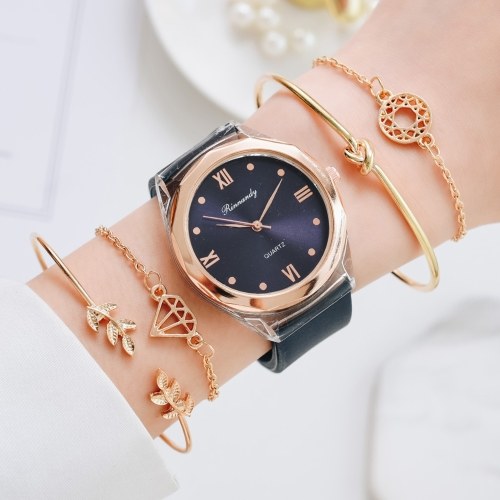 

XR4601 Retro Roman Numeral Women Dress Wristwatch Stylish Minimalist Lady Analog Quartz Watch Simple Casual Watch for Dating Party Travel Work