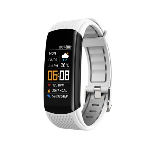 C5 Smart Sports Bracelet 0.96-Inch TFT Single-Touch Screen BT4.0 IP67 Waterproof Low Power Consumption USB Charging Fitness Tracker Sleep/Heart Rate/Blood Pressure Monitor Message/Call/Sedentary Reminder Brightness Adjustment/Remote Camera Compatible with
C5 Smart Sports Bracelet 0.96-Inch TFT Single-Touch Screen BT4.0 IP67 Waterproof Low Power Consumption USB Charging Fitness Tracker Sleep/Heart Rate/Blood Pressure Monitor Message/Call/Sedentary Reminder Brightness Adjustment/Remote Camera Compatible with