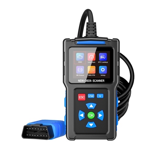 OBDII Scanner Diagnostic Tool Automotive Code Reader with the Function Mode 6 Mode 8 Read Clear DTC Live Date I/M Status Battery Voltage Detection View Freeze Frame for All OBDII Car
OBDII Scanner Diagnostic Tool Automotive Code Reader with the Function Mode 6 Mode 8 Read Clear DTC Live Date I/M Status Battery Voltage Detection View Freeze Frame for All OBDII Car