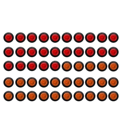 50PCS Red 3/4 Inch Round Clearance LED Front Rear Side Indicator Waterproof Car Signal Lamp for 12V/24V Car Truck RV Bus Van
50PCS Red 3/4 Inch Round Clearance LED Front Rear Side Indicator Waterproof Car Signal Lamp for 12V/24V Car Truck RV Bus Van