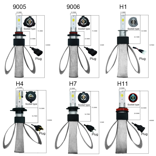 T9 9-36V H1 Car LED Headlight Bulbs Conversion Kit Copper Heat Dissipation Double-sided 12 LED Chips White Yellow Warm White Three Light Color 60W/Set 6000K 9600LM
T9 9-36V H1 Car LED Headlight Bulbs Conversion Kit Copper Heat Dissipation Double-sided 12 LED Chips White Yellow Warm White Three Light Color 60W/Set 6000K 9600LM