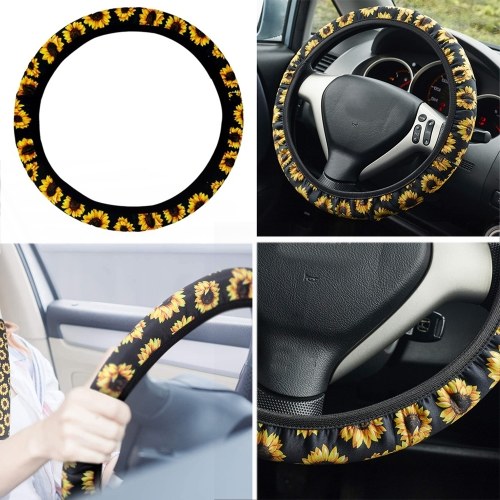 Universal Sunflower Steering Wheel Cover,Anti Slip and Sweat Fabric Car Sunflower Accessories
Universal Sunflower Steering Wheel Cover,Anti Slip and Sweat Fabric Car Sunflower Accessories