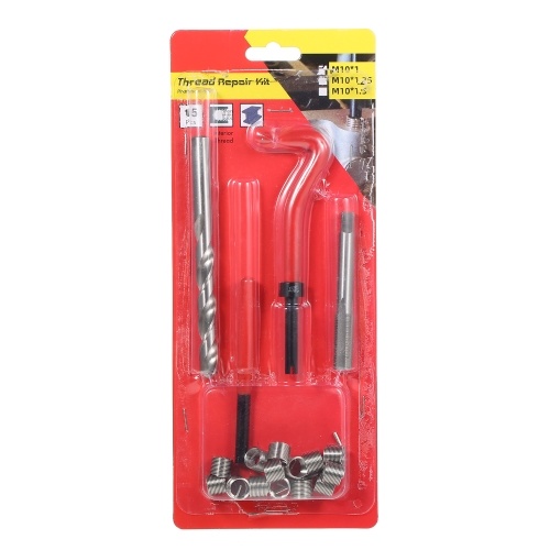 20Pcs Metric Thread Repair Insert Kit M5 M6 M8 M10 M12 M14 Helicoil Car Pro Coil Tool(M10 * 1)
20Pcs Metric Thread Repair Insert Kit M5 M6 M8 M10 M12 M14 Helicoil Car Pro Coil Tool(M10 * 1)